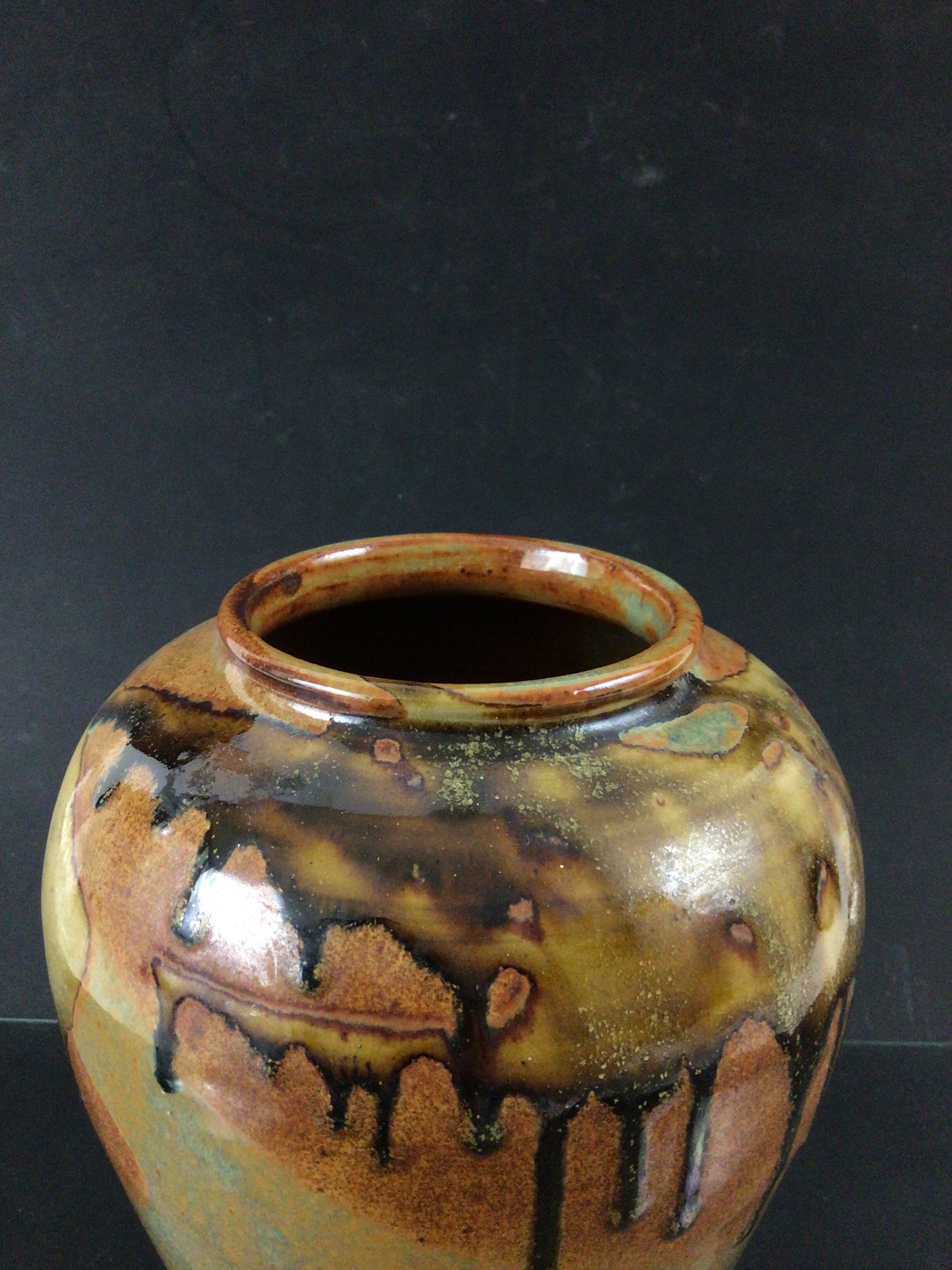 Sandstone vase Puisaye Jean Cacheleux