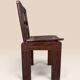 Set of five brutalist chairs in solid pine.