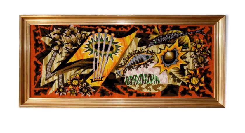 Modernist tapestry, cubist