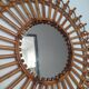 Vintage bamboo mirror 64cm