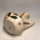 Former pitcher Vallauris enamelled Tess ceramic + painted flower Vintage