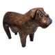 Leather Bulldog ottoman by Dimitri Omersa, England 1960s