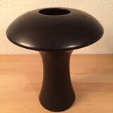 Modernist vase "mushroom" black ceramic