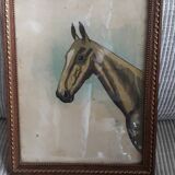 Old painting representing a horse