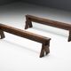 Brutalist Folk Art Benches, France, 19th Century