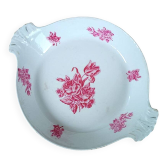 antique dish with vintage pink rose patterns