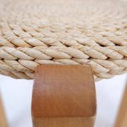 Vintage Four-Legged Organic Woven Stool