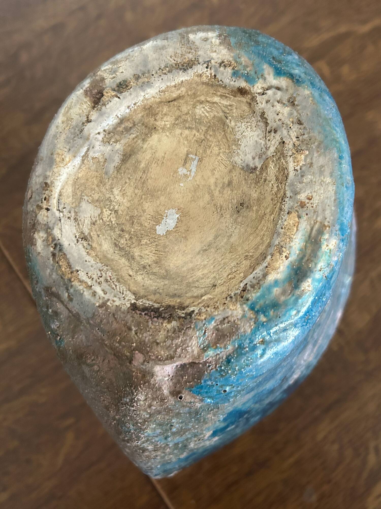Brutalist vase in free form by Michel Lanos