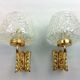 Vintage Murano and 1960 gold metal wall light