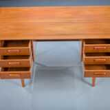 Mid-Century Teak Desk by Gunnar Nielsen for Tibergaard, Denmark, 1960s