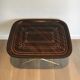 Beautiful table with a brass top and painted sheet metal