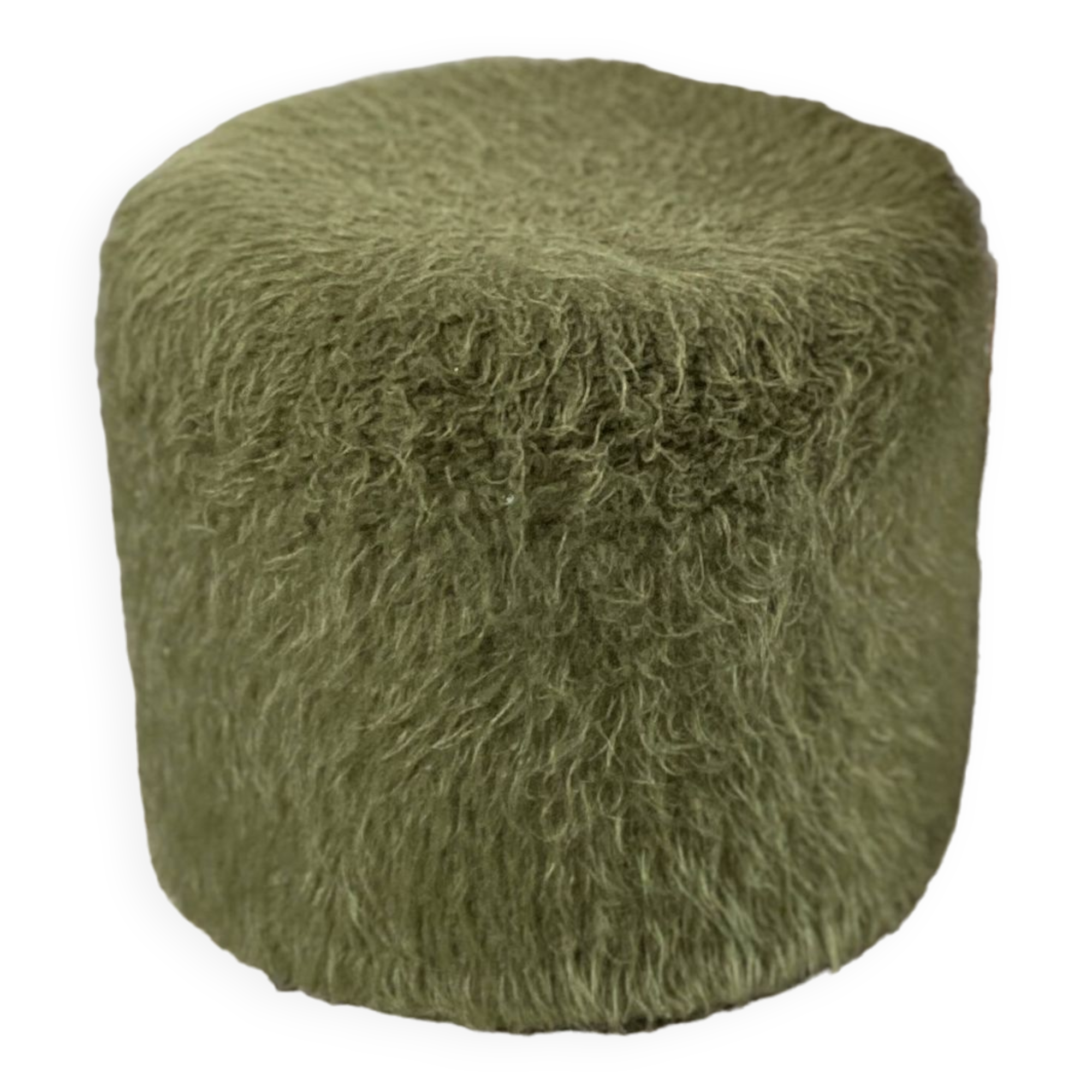Pelfran pouf in vintage green mustache