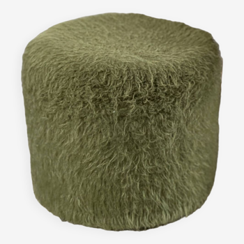 Pelfran pouf in vintage green mustache