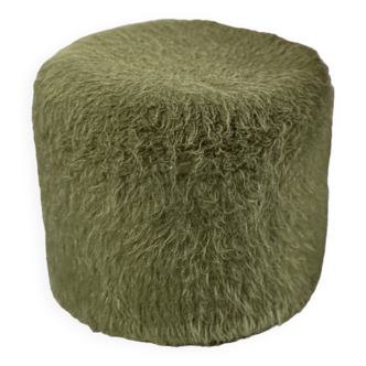 Pelfran pouf in vintage green mustache