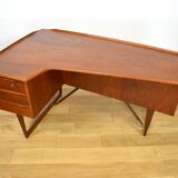 Boomerang Teak Desk by Peter Lovig 1950