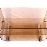 Plexiglas design rolling coffee table