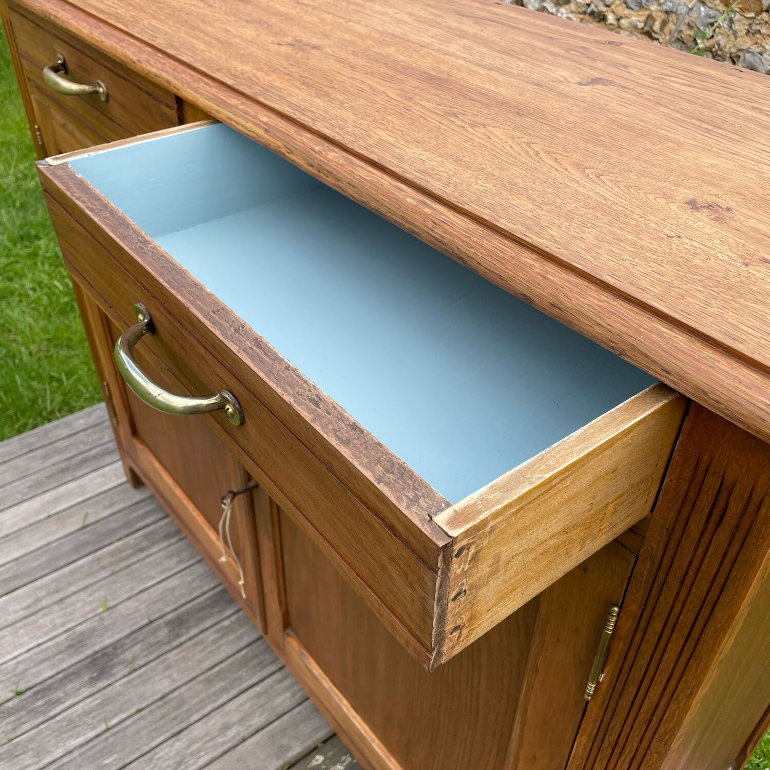 Parisian sideboard vintage solid oak