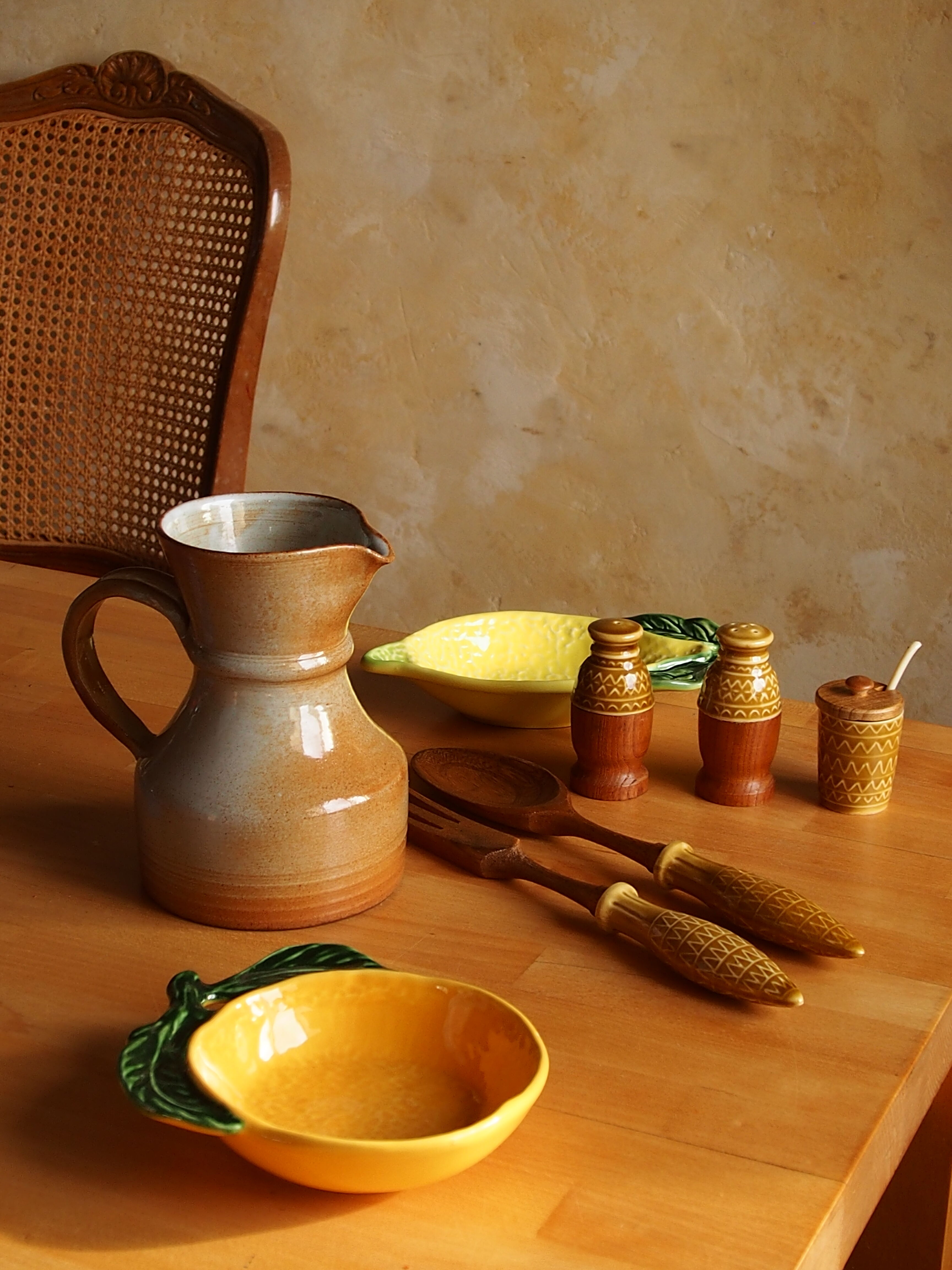 Vintage ceramic cup in fruit shape "orange"