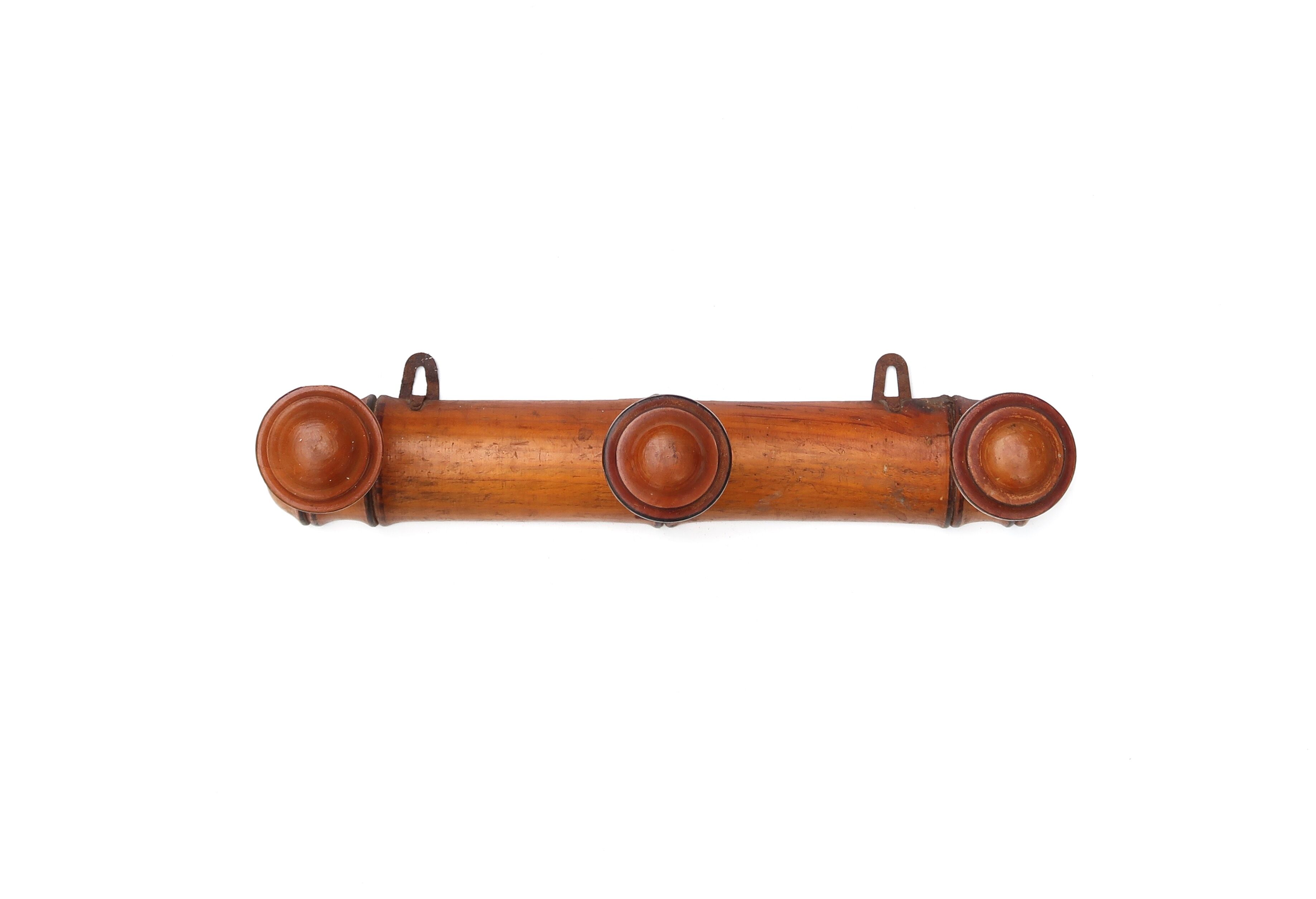 Turned wooden coat rack, 30s
