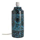 Black and Turquoise Ceramic Table Lamp by Avino Bagni, Italy, 1960s