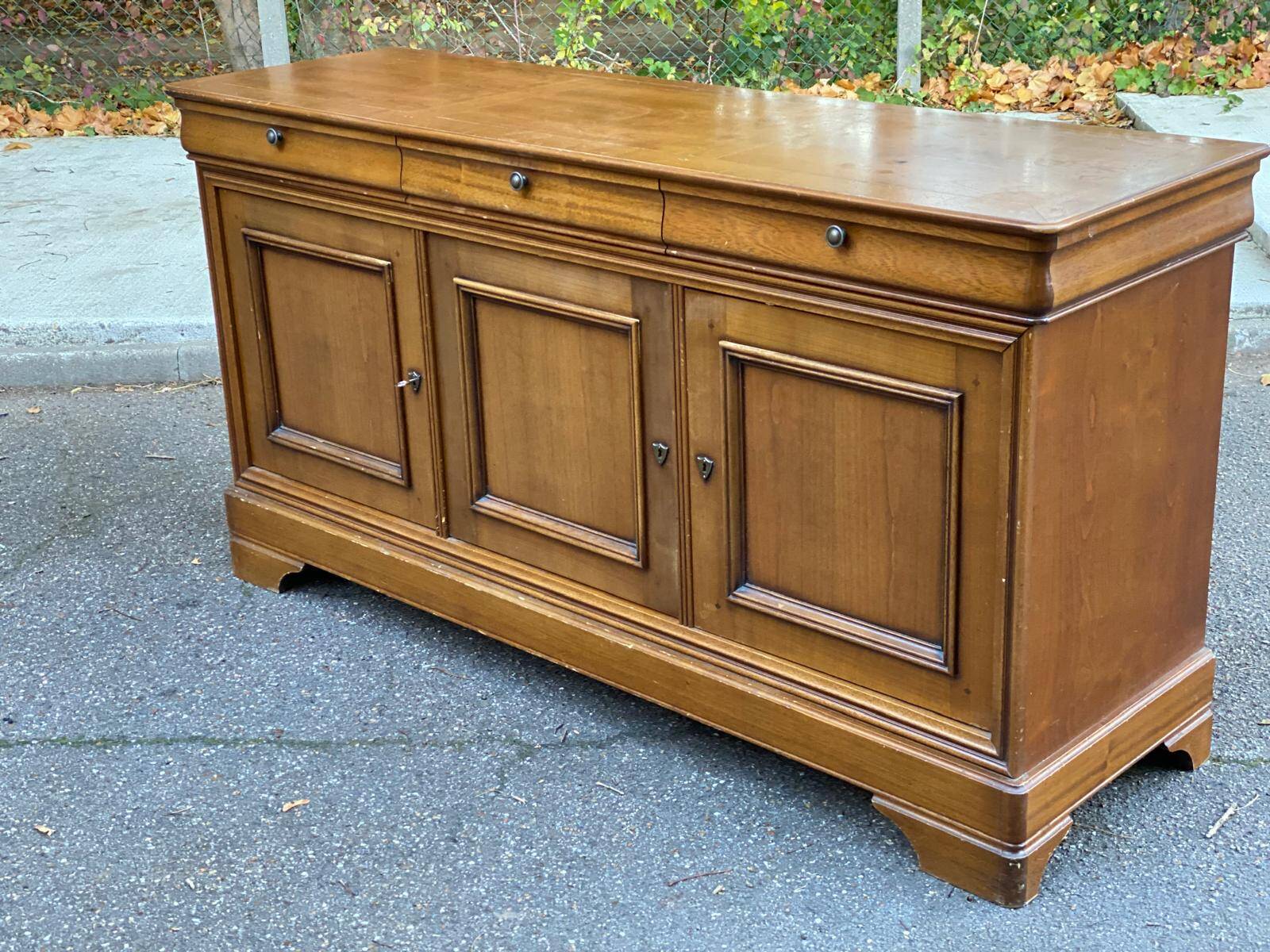 Louis Philippe style wooden sideboard from the 20th century, 190cm