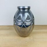 Aluminum art deco vase signed Laveur "Caudron Art"
