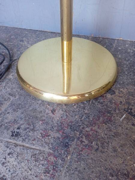 Reading floor lamp in golden brass vintage design 1970