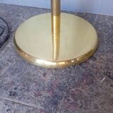 Reading floor lamp in golden brass vintage design 1970