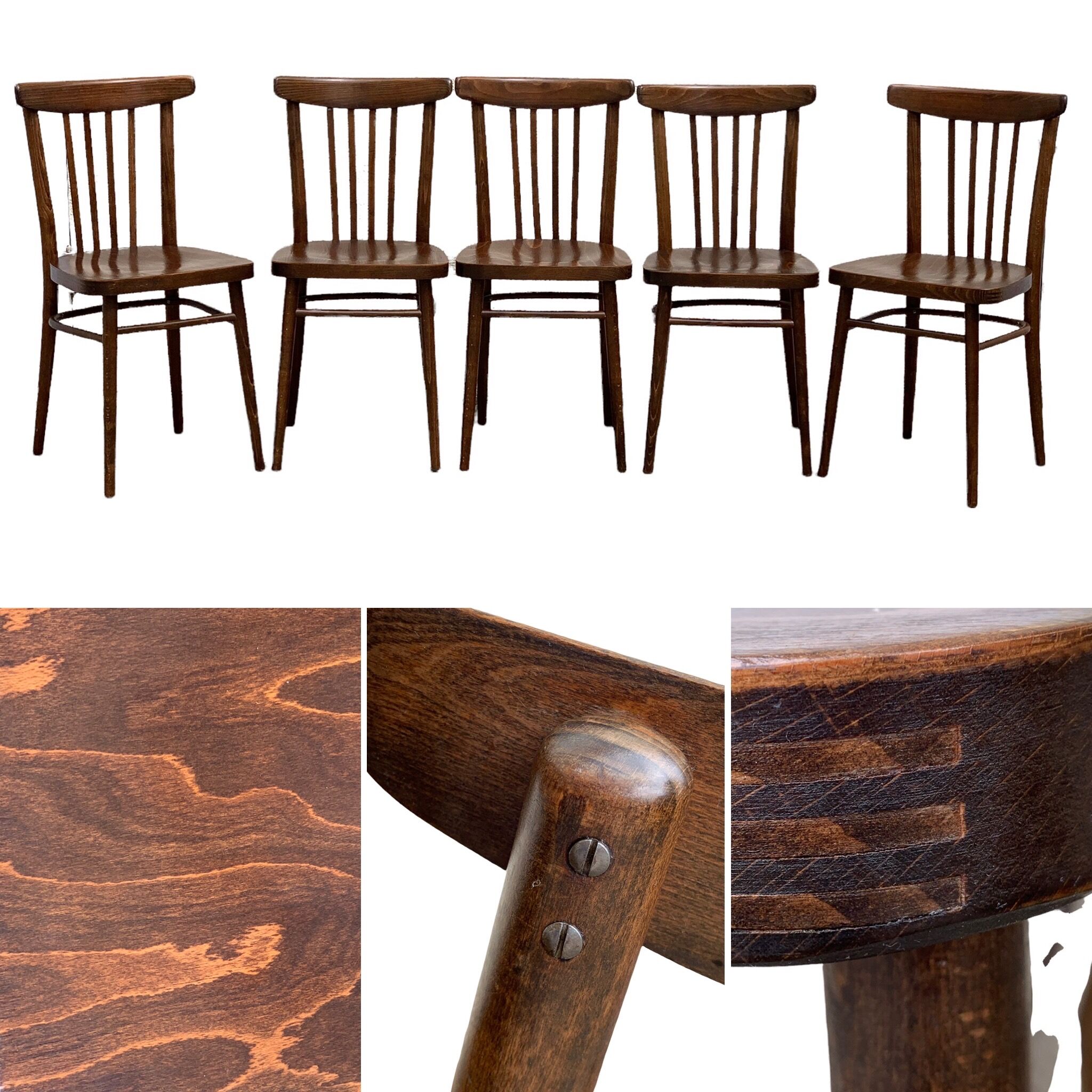 Bistro chairs 1950 made in Czechoslovakia