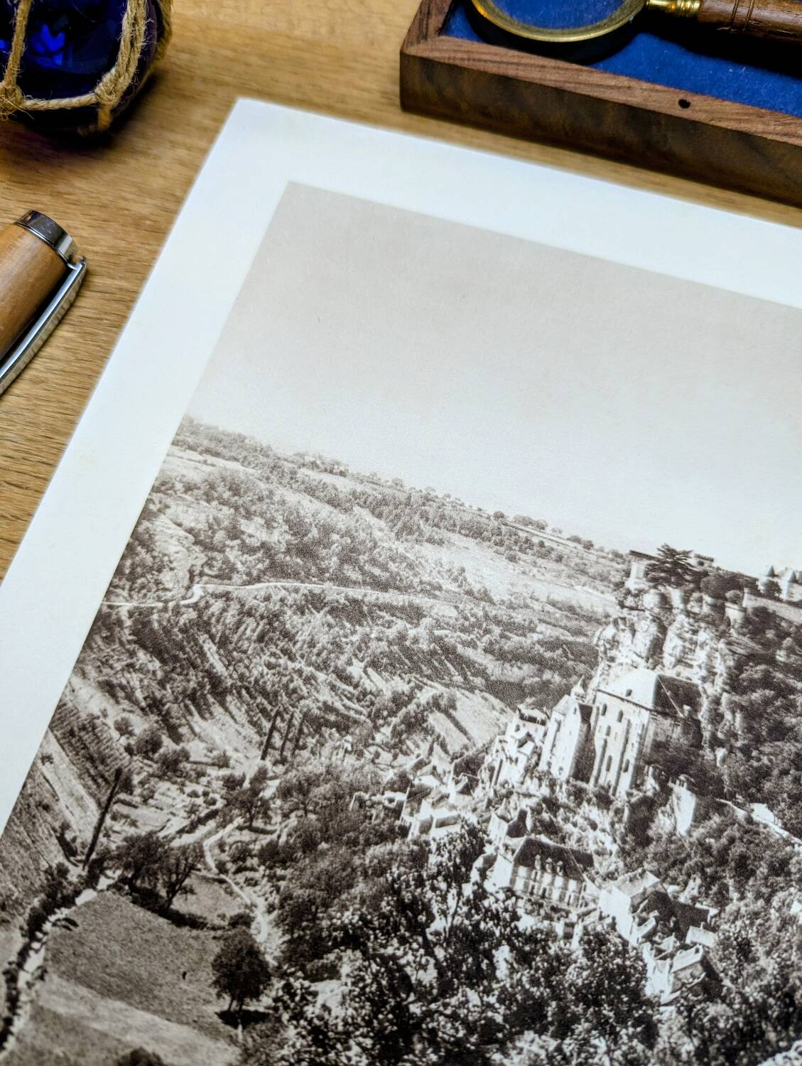 Rocamadour, Lot, photo print from 1942. By Pierre Dubure.