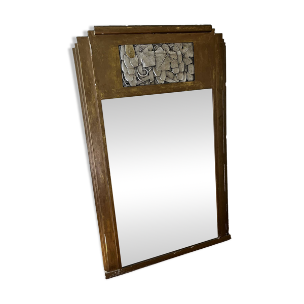 Miroir doré art deco — Beyit