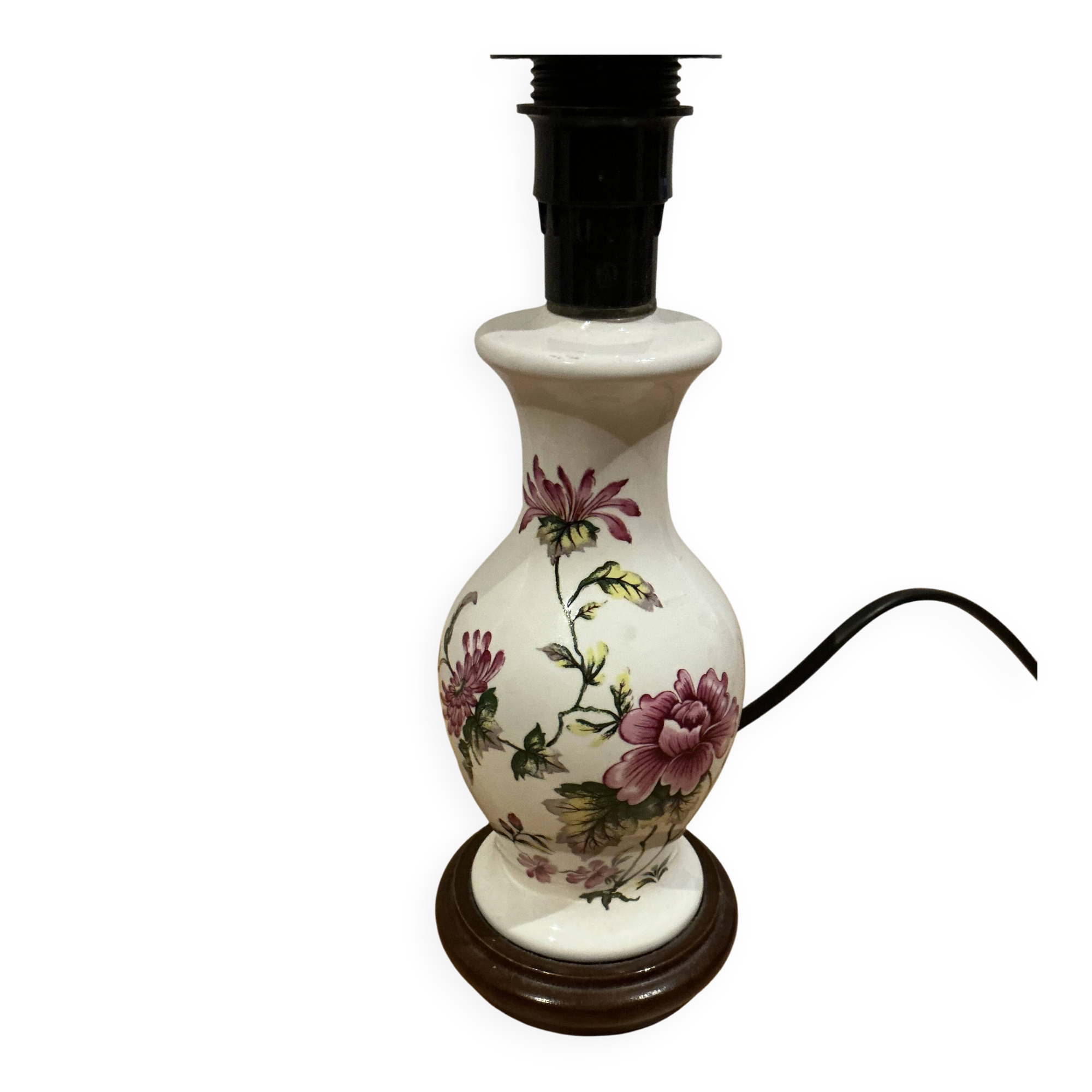 Pied de lampe balustre en ceramique