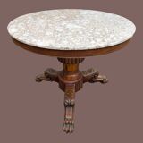 Drum table, 19th century mahogany pedestal table