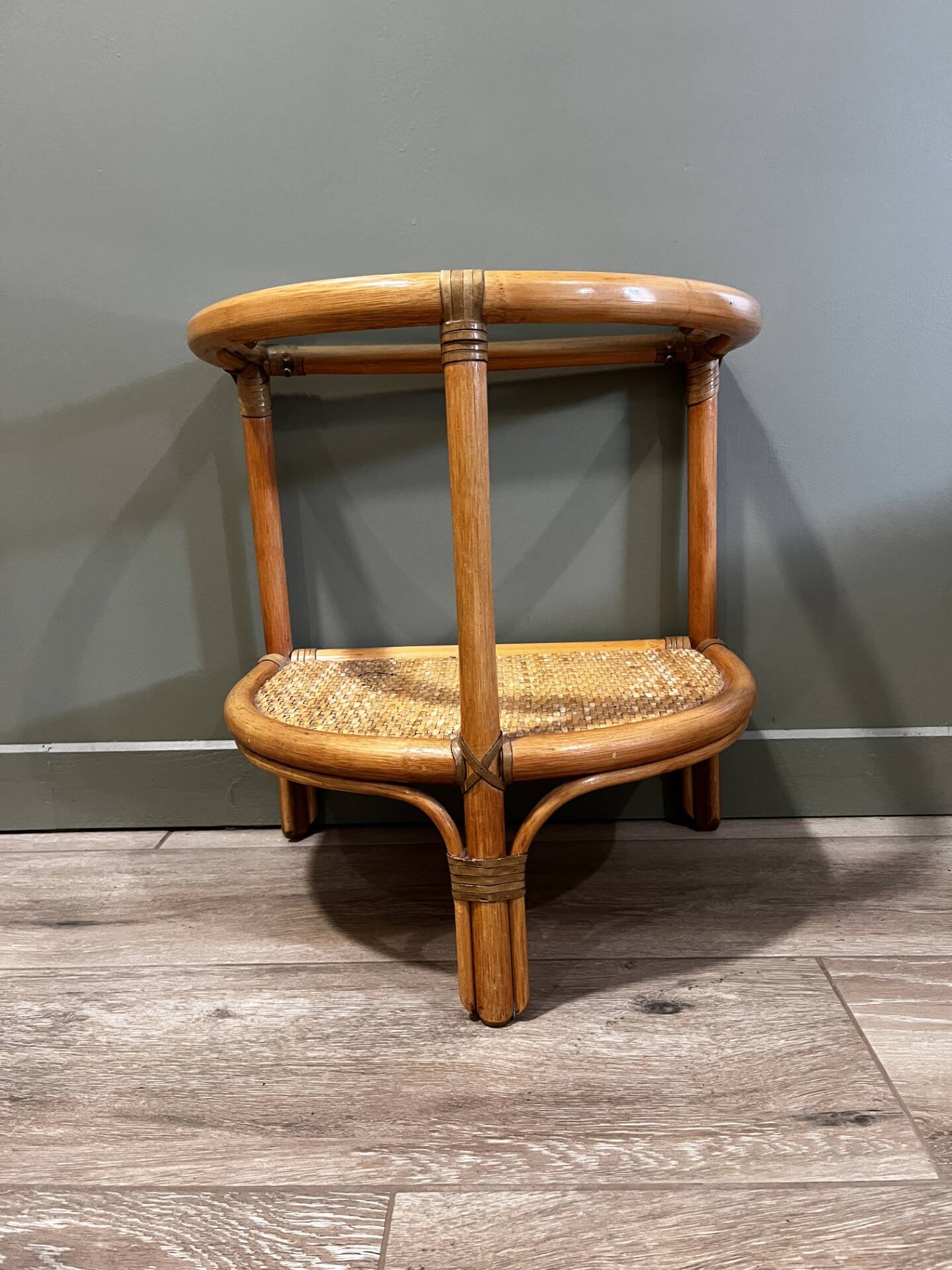 Rattan bedside table