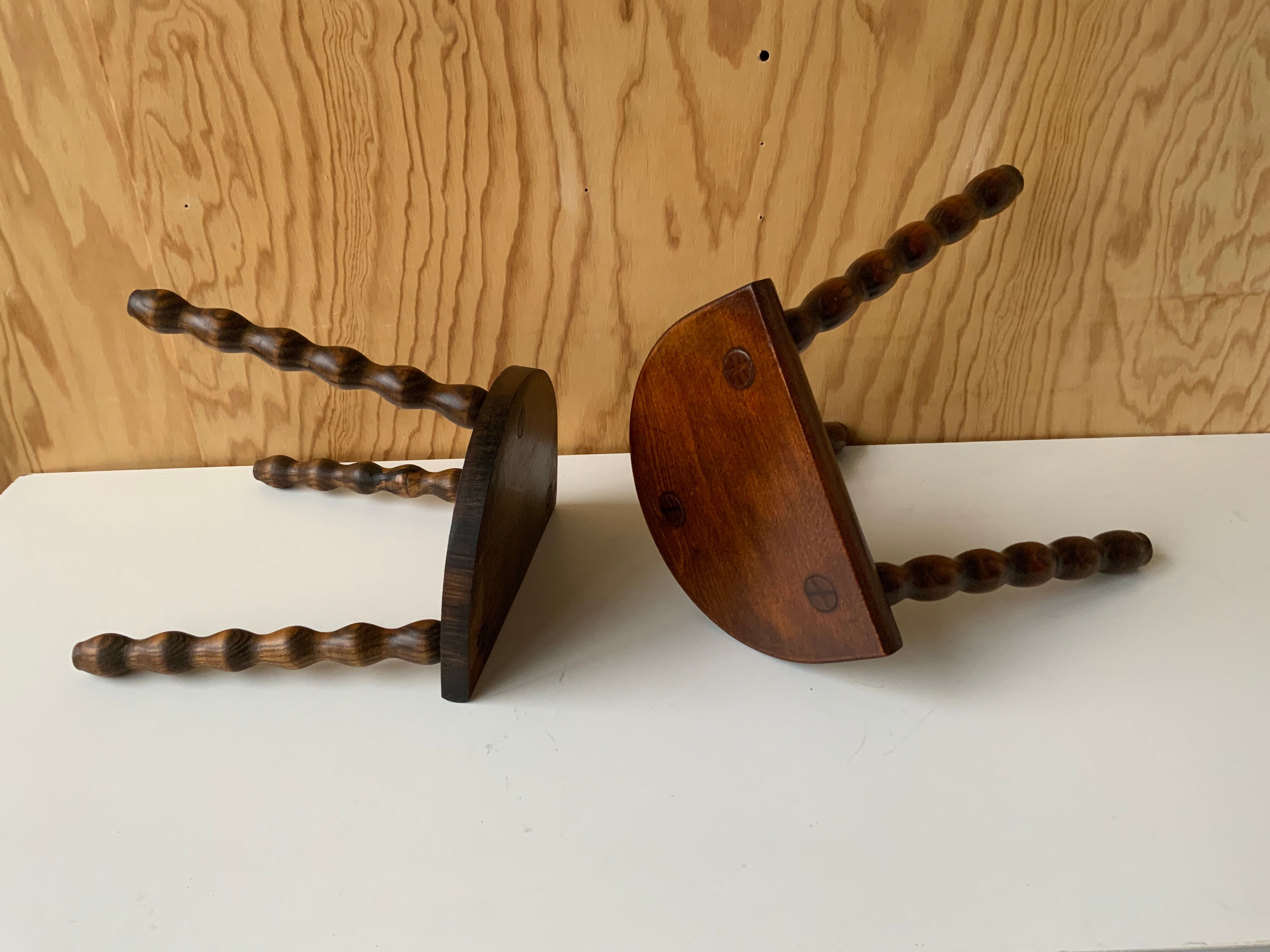Duo of cowherd stools