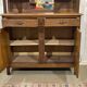 Two-piece Art Deco oak kitchen buffet from the 1930s