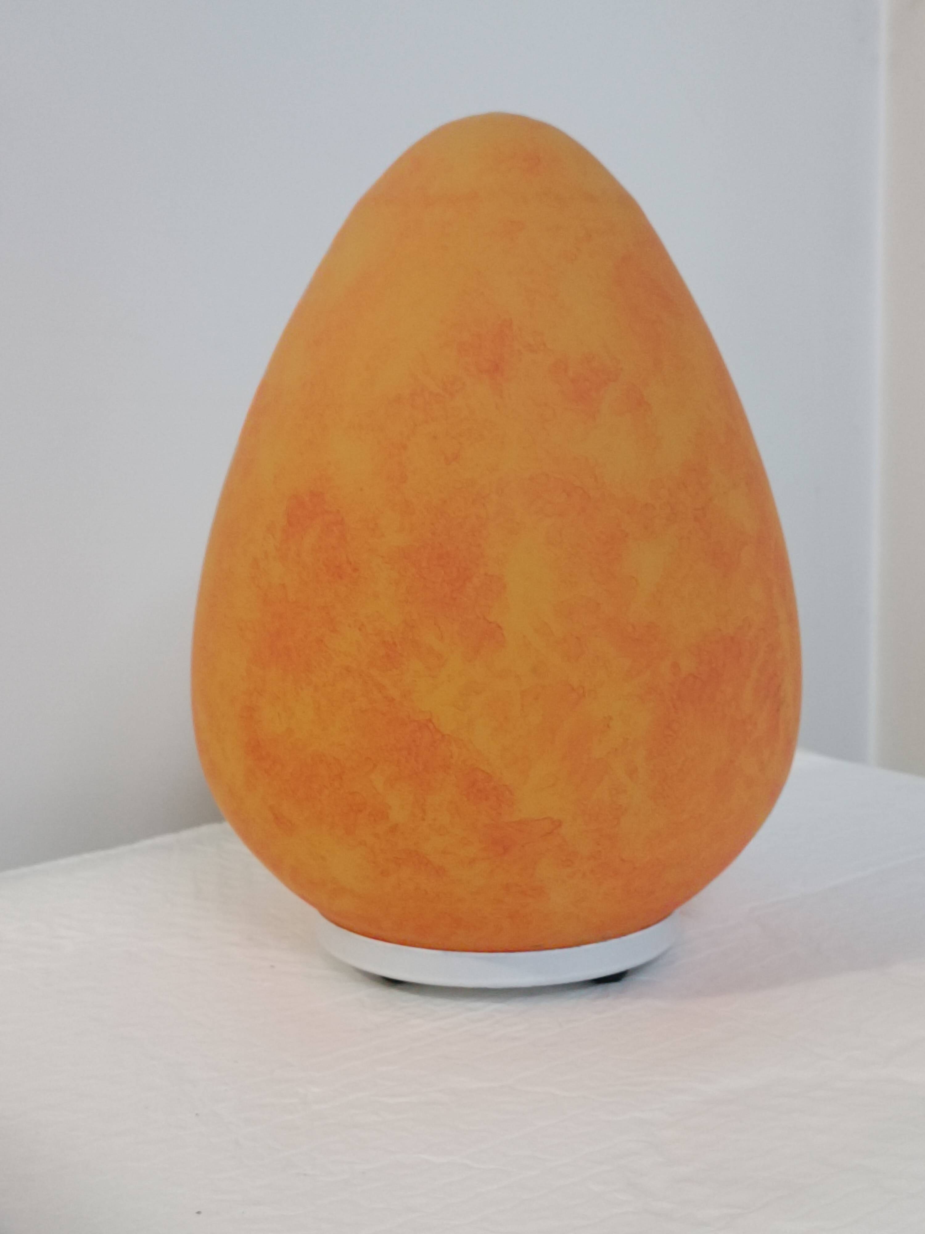 1970s opaline glass egg lamp