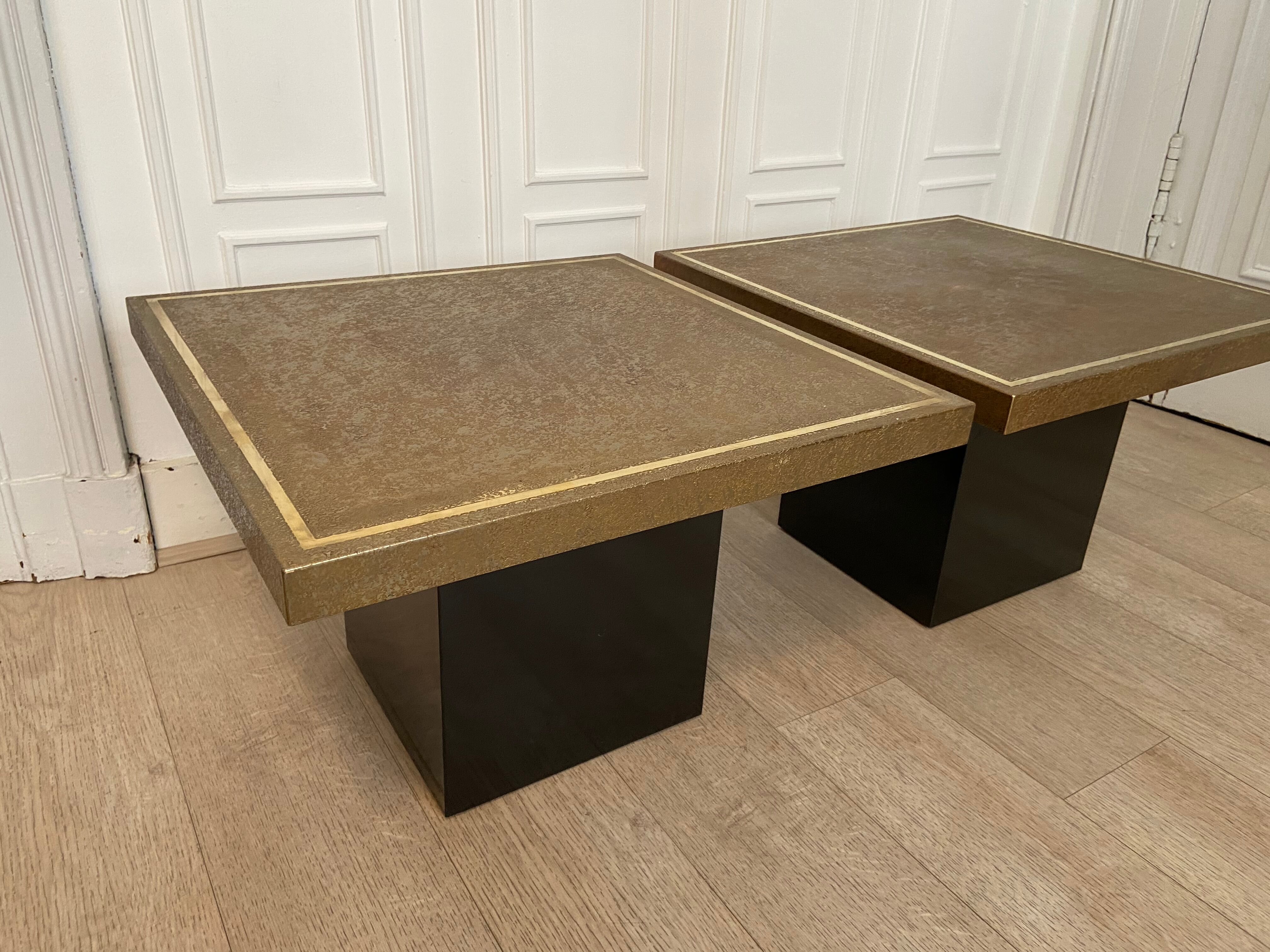 Pair of side tables Lova Creation, Belgium, 1970