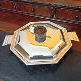 Art Deco plate 1930 silver metal