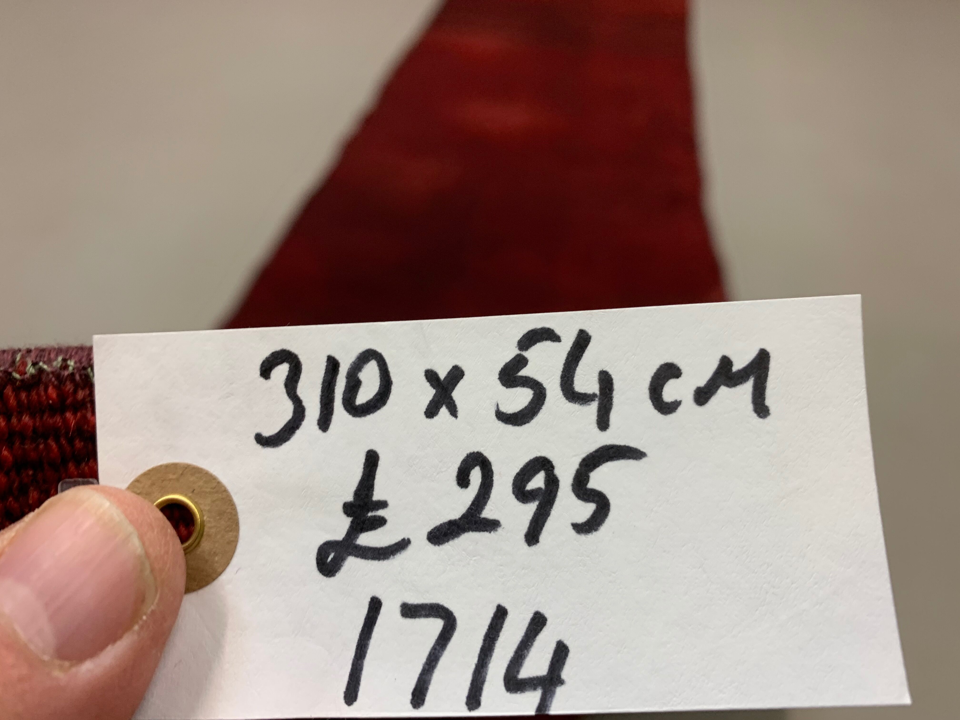 Old Turkish narrow Kilim Runner 310x54 cm