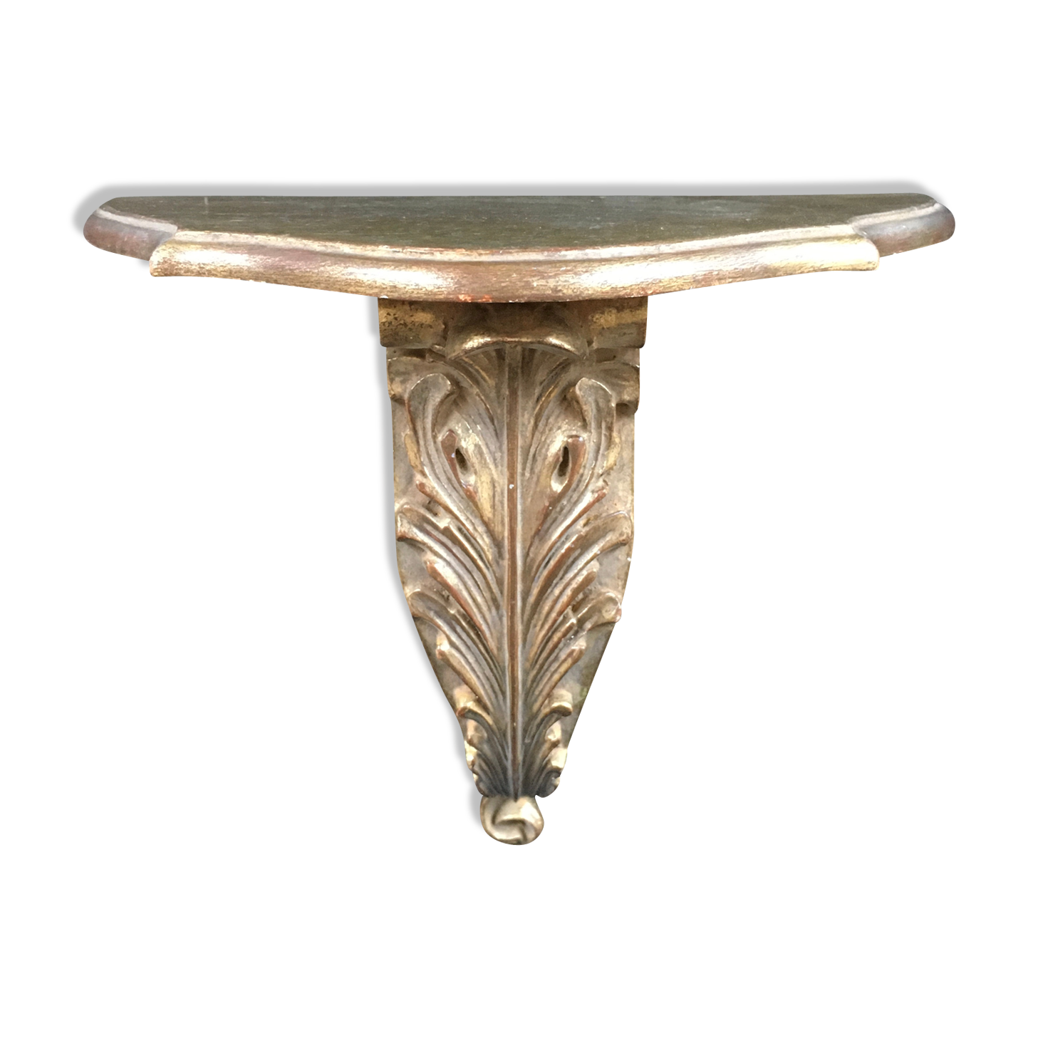 Gold patinated wall console