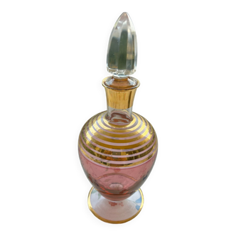 Gold-rimmed decanter