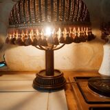 Bohemian rattan lamp