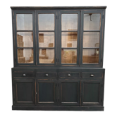 Patinated teak showcase