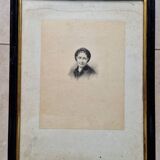 Eugène Abot (1836-1894) Etching - Portrait of a woman