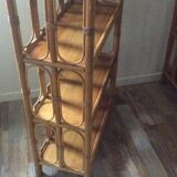 Lot 2 vintage bamboo shelves