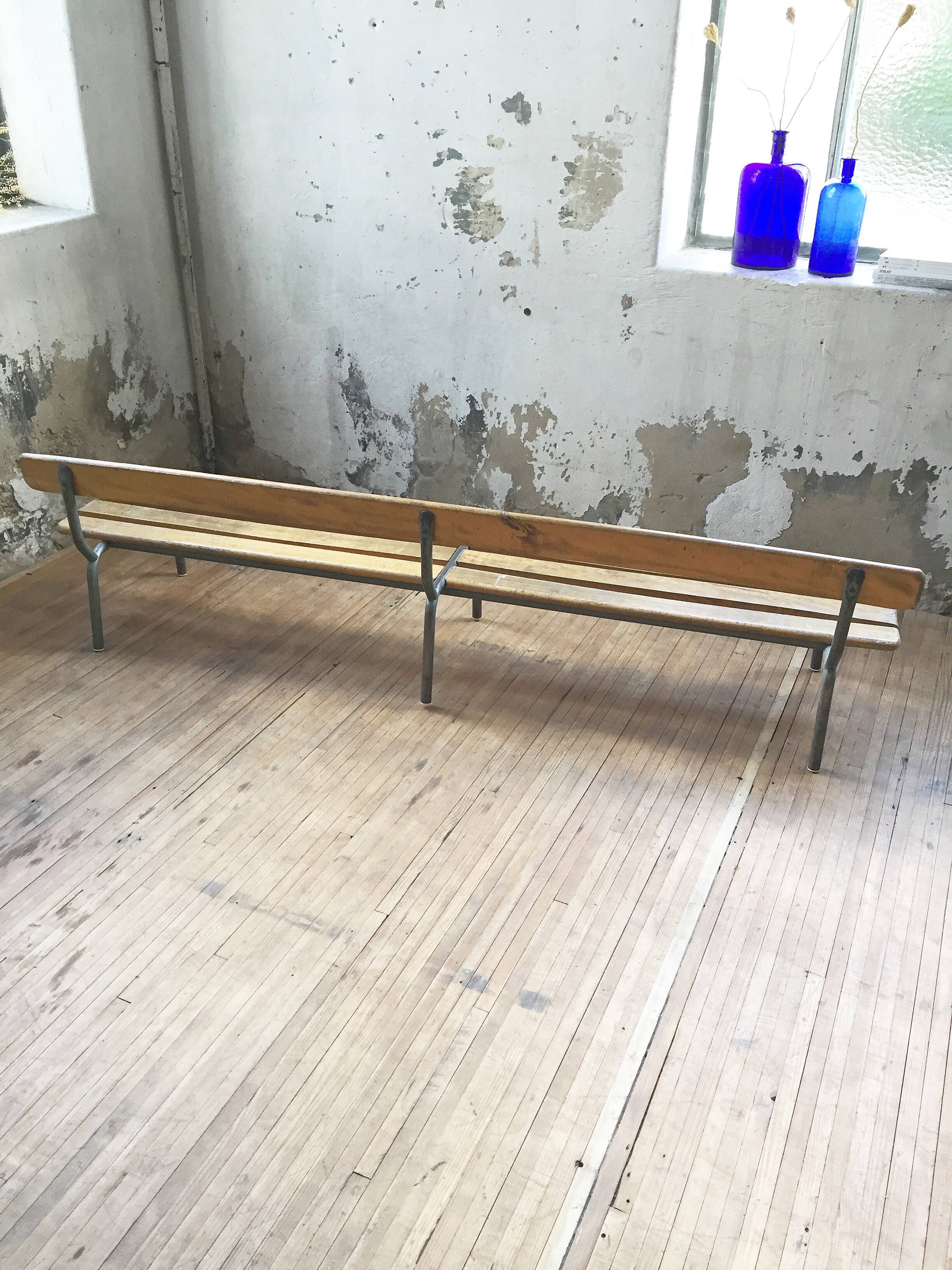 Bench school vintage 2 m