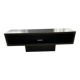 Console basse, meuble de rangement en acier brut Metallica