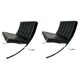 Barcelona Lounge Chairs attributed to Mies Van Der Rohe for Knoll International, 1980s, Set of 2