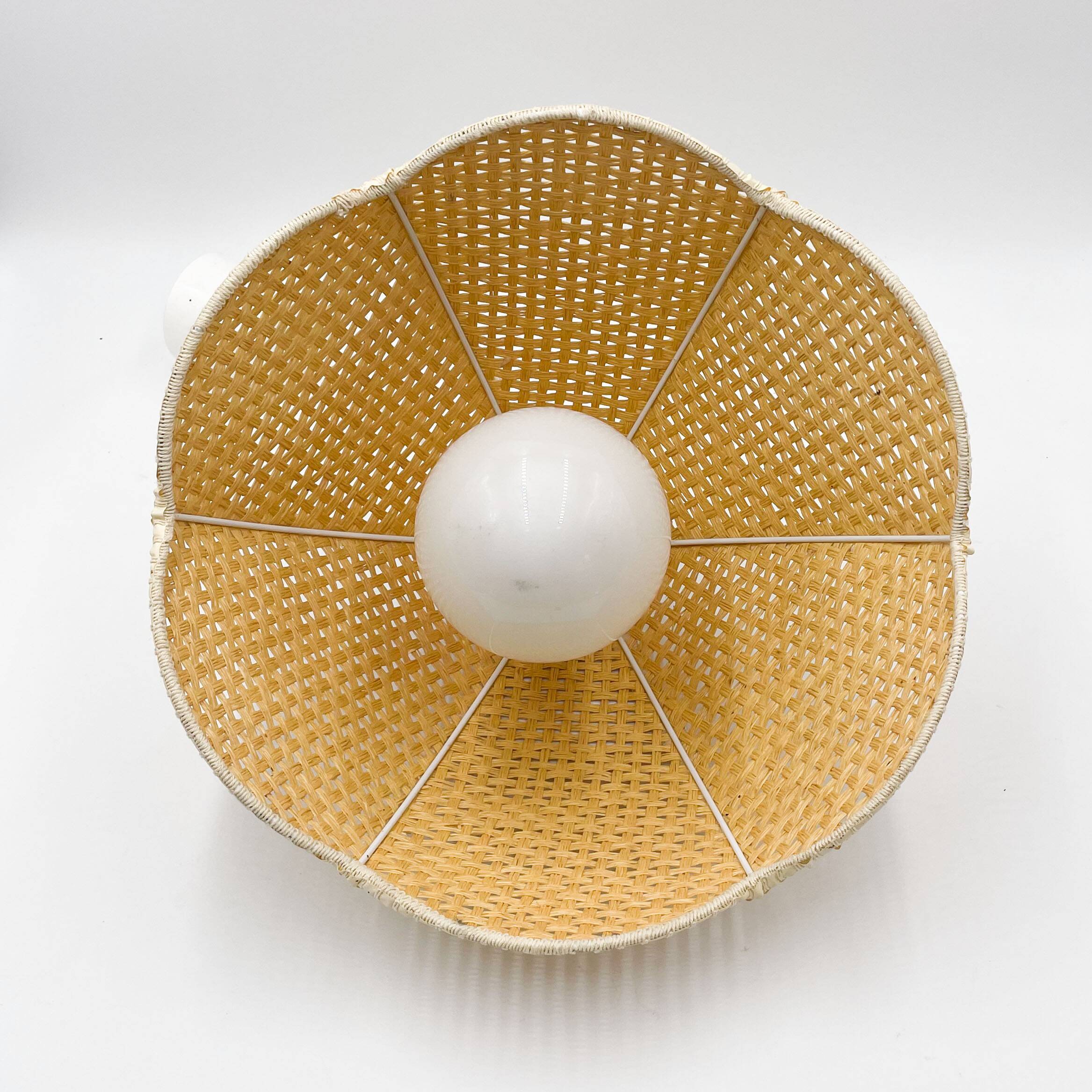 Vintage wicker flower pendant